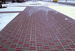 Методика укладки тротуарной плитки в холодное время года